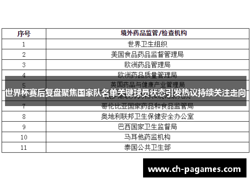 世界杯赛后复盘聚焦国家队名单关键球员状态引发热议持续关注走向 世界杯赛后复盘聚焦国家队名单关键球员状态引发热议持续关注走向